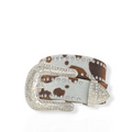 Cowhide Rhinestone Belt